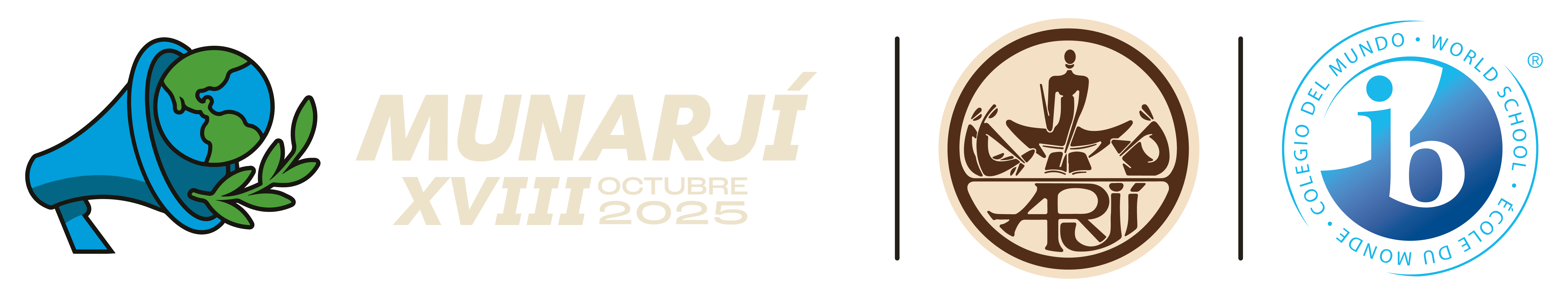 Logos for MUNARJÍ, Arjí, and IB